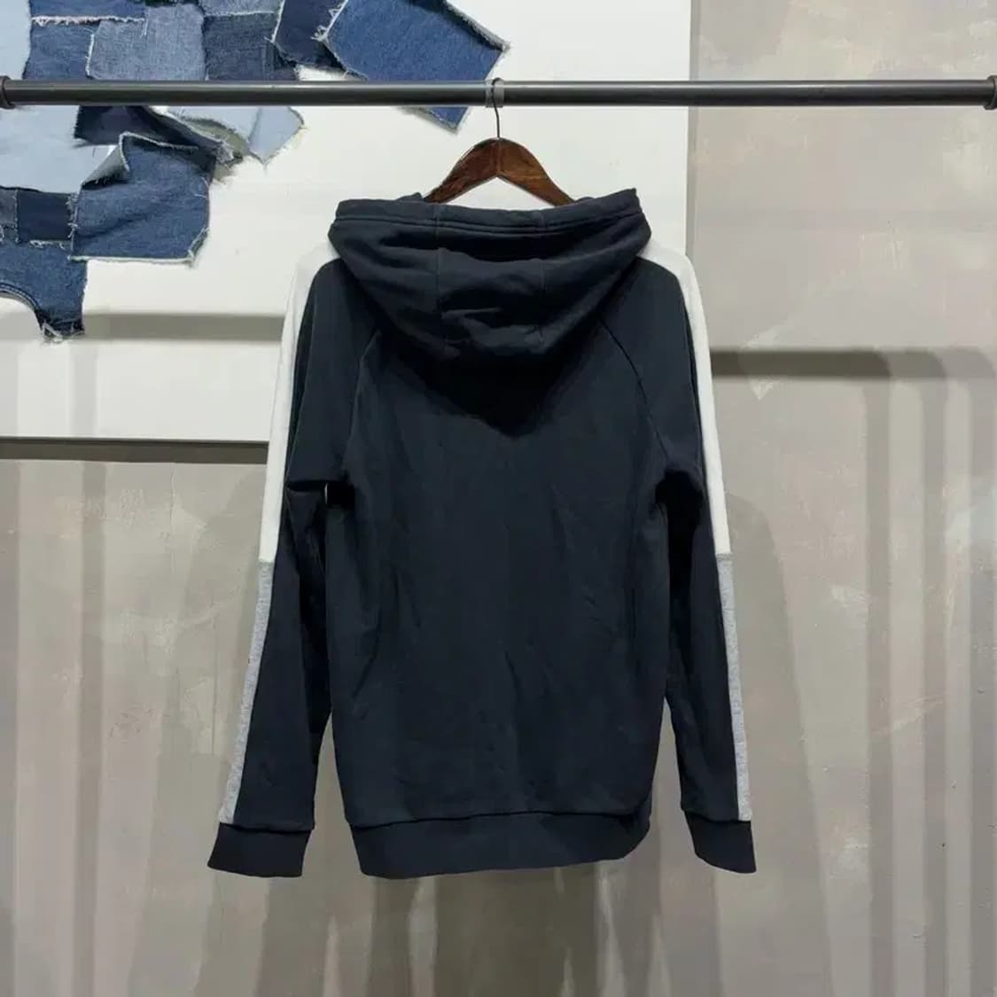 (100) 뉴발란스 스트릿 캐주얼 사이드라인 배색 후드티 상품이미지4