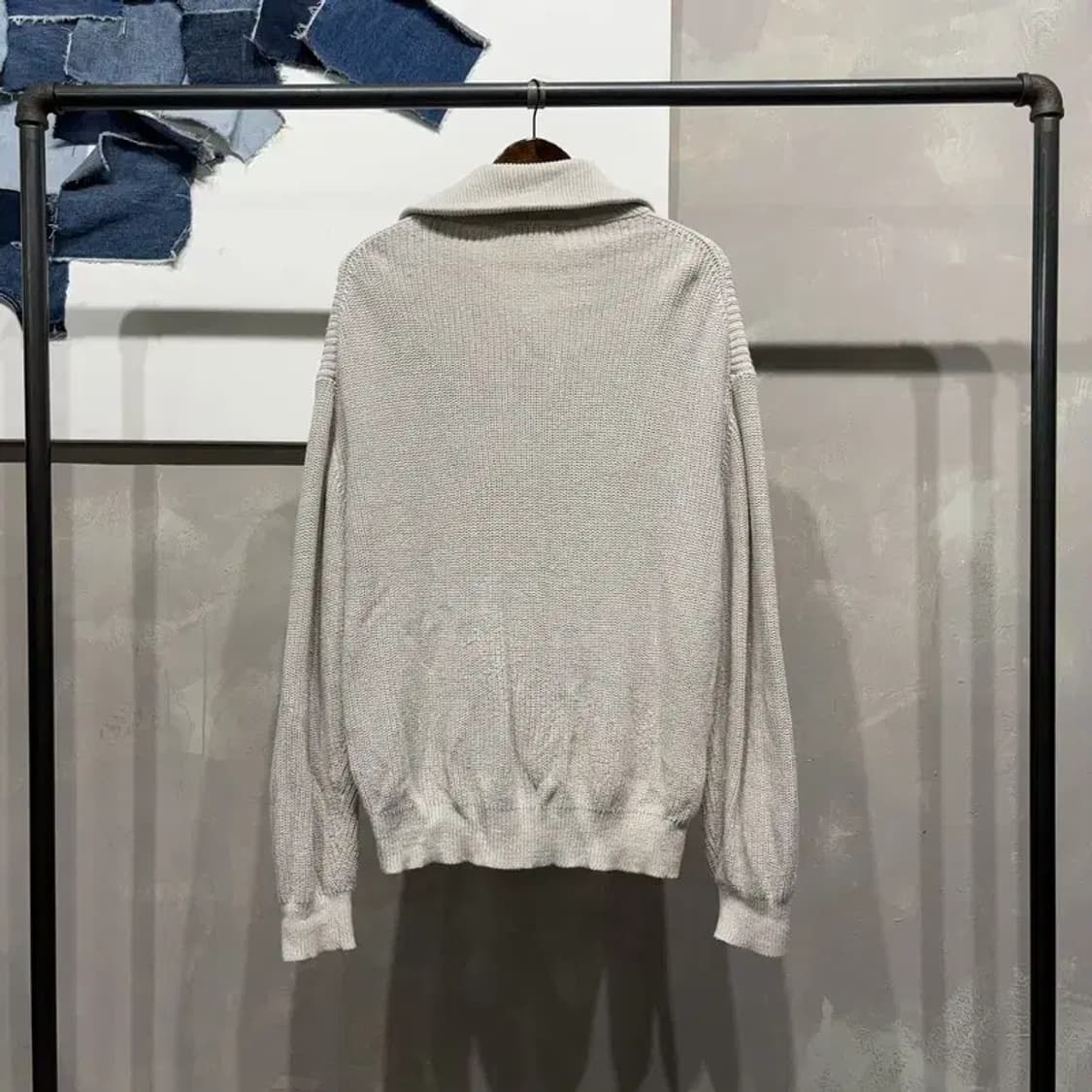 (95) 키뮤어 스트릿 캐주얼 반집업 니트 상품이미지4