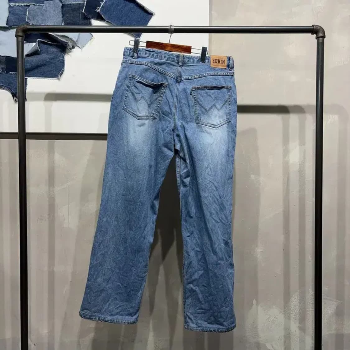 (34인치) 에드윈 스트릿 캐주얼 워싱 청바지 데님팬츠 상품이미지3