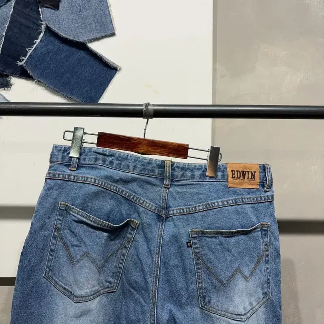 (34인치) 에드윈 스트릿 캐주얼 워싱 청바지 데님팬츠 상품이미지4