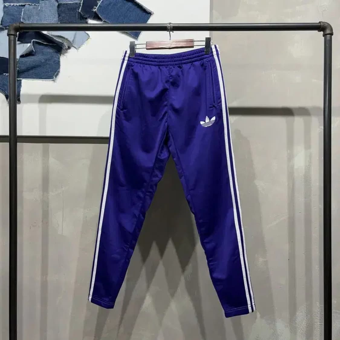 (26~28인치) 아디다스 여성 파이어버드 퍼플 운동바지 트레이닝팬츠 상품이미지1