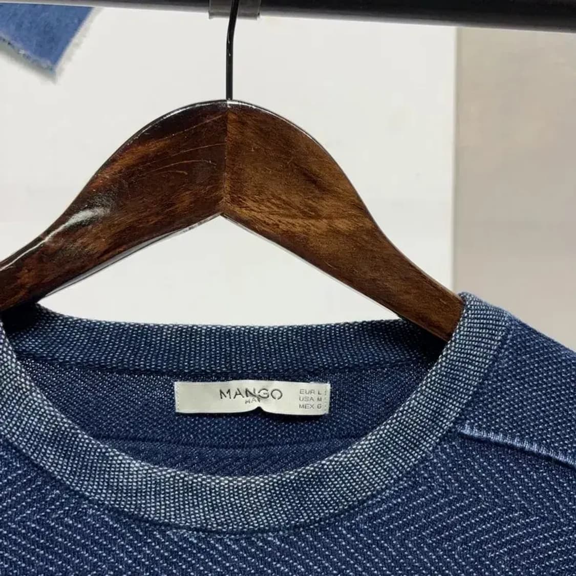 (100) 망고 캐주얼 스트릿 패턴 라운드 니트 상품이미지2