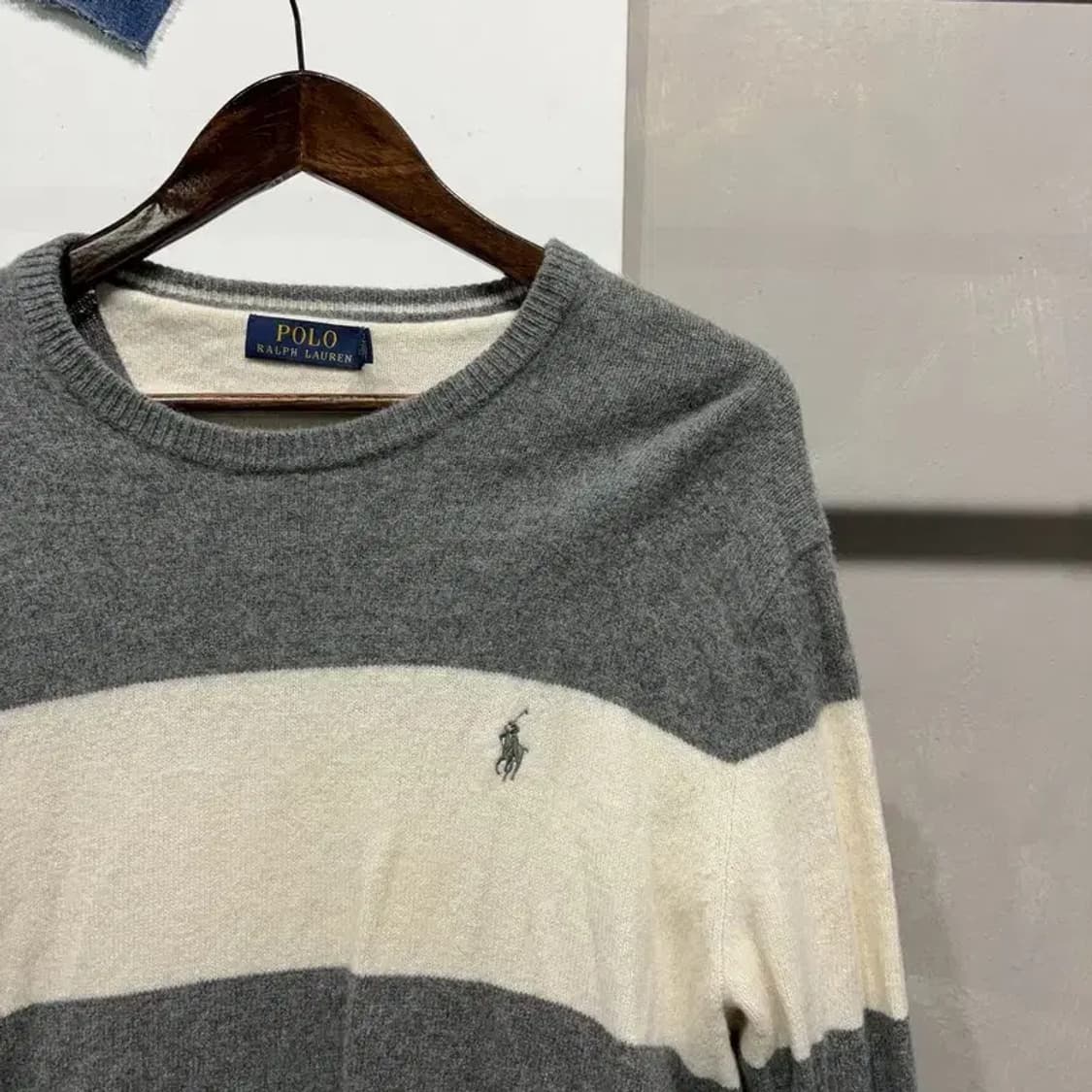 (100) 폴로 랄프로렌 클래식 캐주얼 스트라이프 자수 니트 상품이미지3