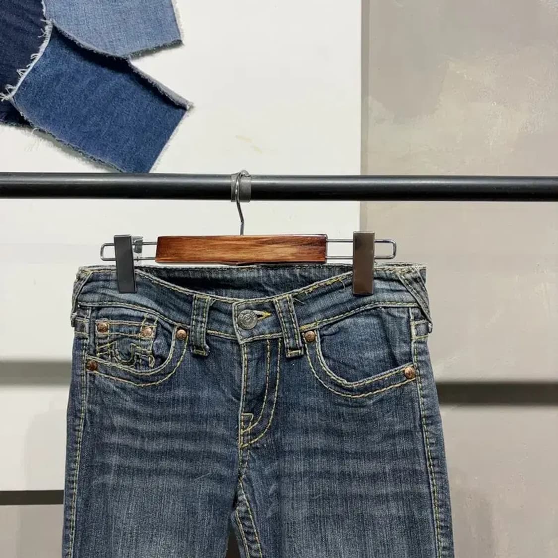 (28인치) 트루릴리젼 여성 Y2K 빈티지 워싱 청바지 데님팬츠 상품이미지2