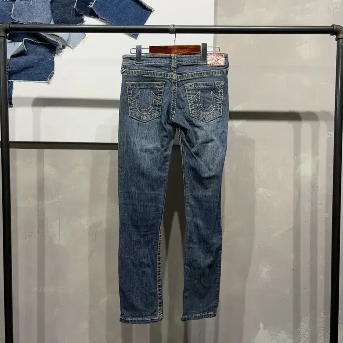 (28인치) 트루릴리젼 여성 Y2K 빈티지 워싱 청바지 데님팬츠 상품이미지3