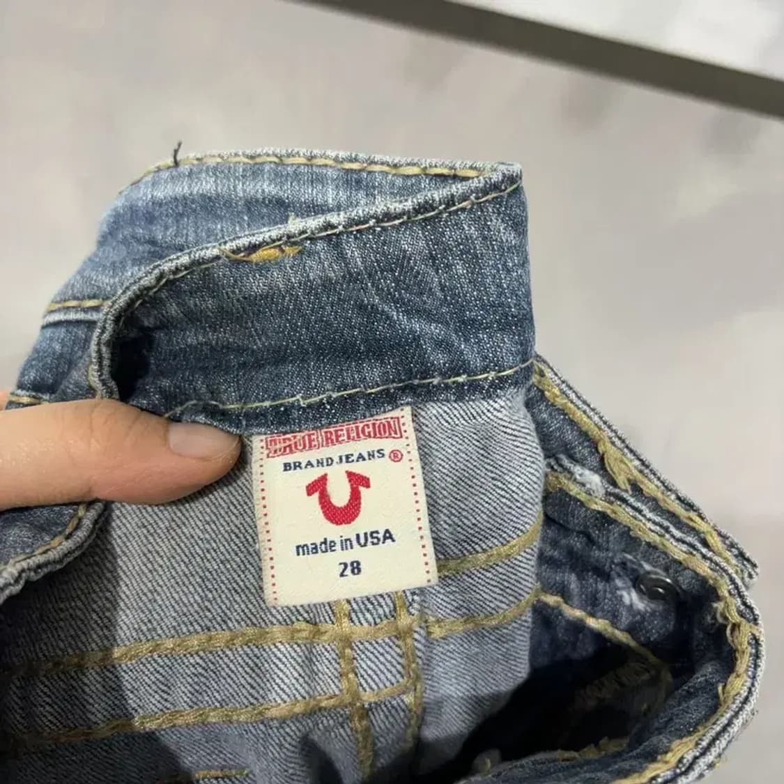 (28인치) 트루릴리젼 여성 Y2K 빈티지 워싱 청바지 데님팬츠 상품이미지5