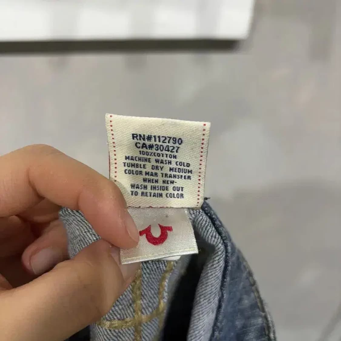 (28인치) 트루릴리젼 여성 Y2K 빈티지 워싱 청바지 데님팬츠 상품이미지6