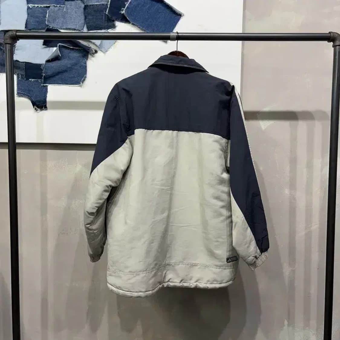 (100) 아디다스 올드스쿨 스트릿 배색 누빔 패딩 자켓 상품이미지4