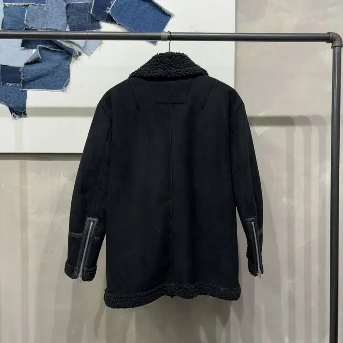 (90) 톰보이 여성 캐주얼 양털 후리스 무스탕 자켓 상품이미지4