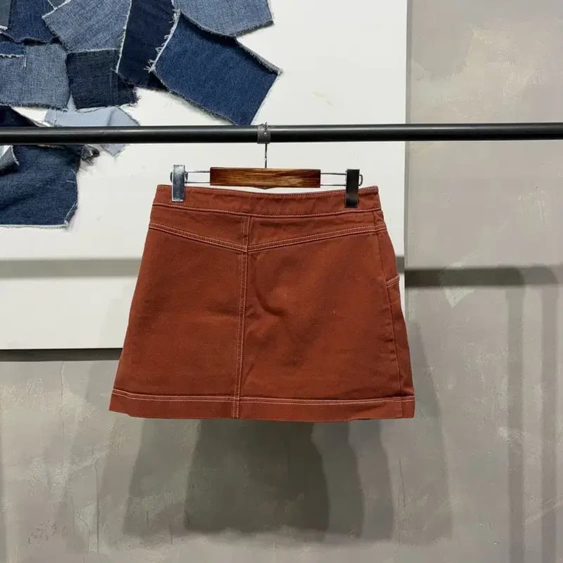 (26인치) 자라 ZARA 여성 캐주얼 스티치 미니스커트 치마 상품이미지3