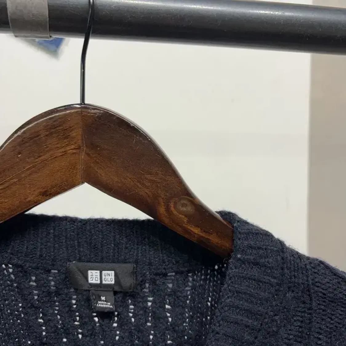 (95) 유니클로 캐주얼 베이직 케이블 꽈배기 울 니트 상품이미지2