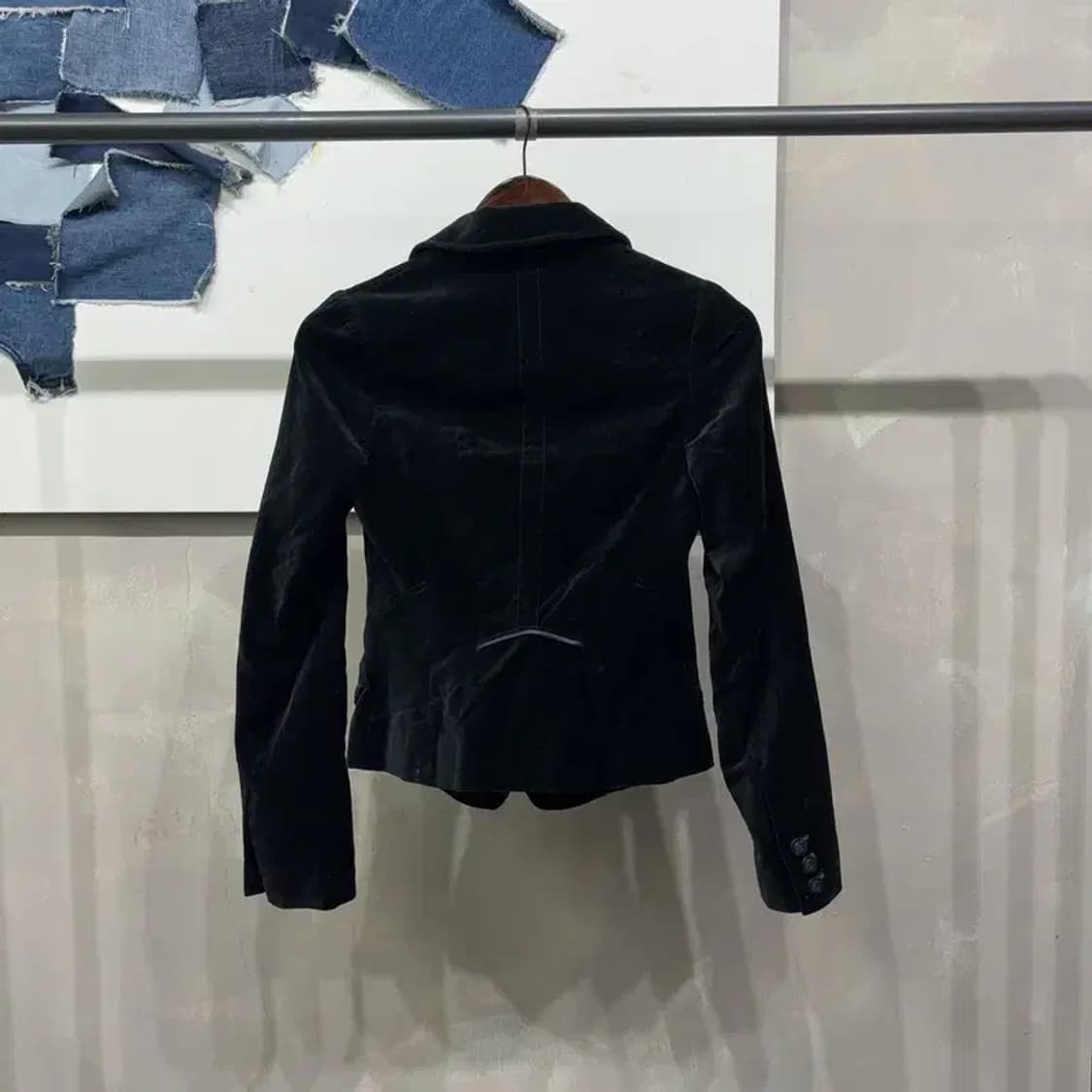 (55) 르샵 여성 캐주얼 벨벳 원버튼 블레이저 자켓 상품이미지4