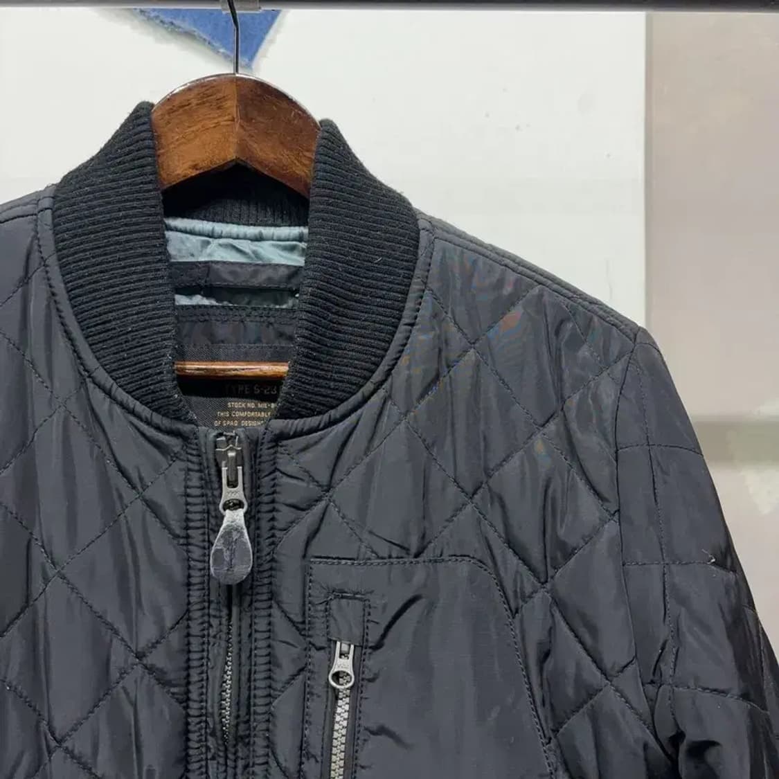 (95) 스파오 캐주얼 밀리터리 깔깔이 누빔 경량패딩 자켓 상품이미지3