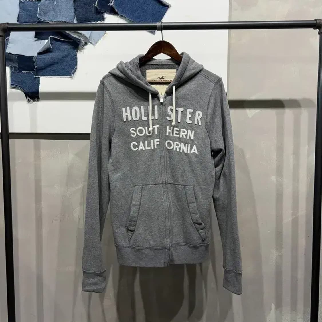 (100) 홀리스터 스트릿 캐주얼 자수 기모 후드집업 자켓 상품이미지1