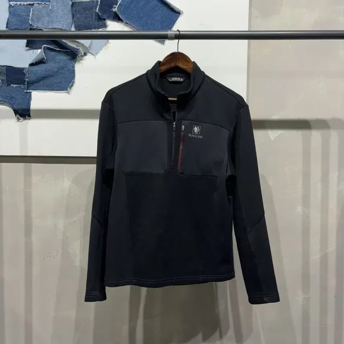(95) 블랙야크 등산 캐주얼 후리스 플리츠 반집업 긴팔 티 상품이미지1