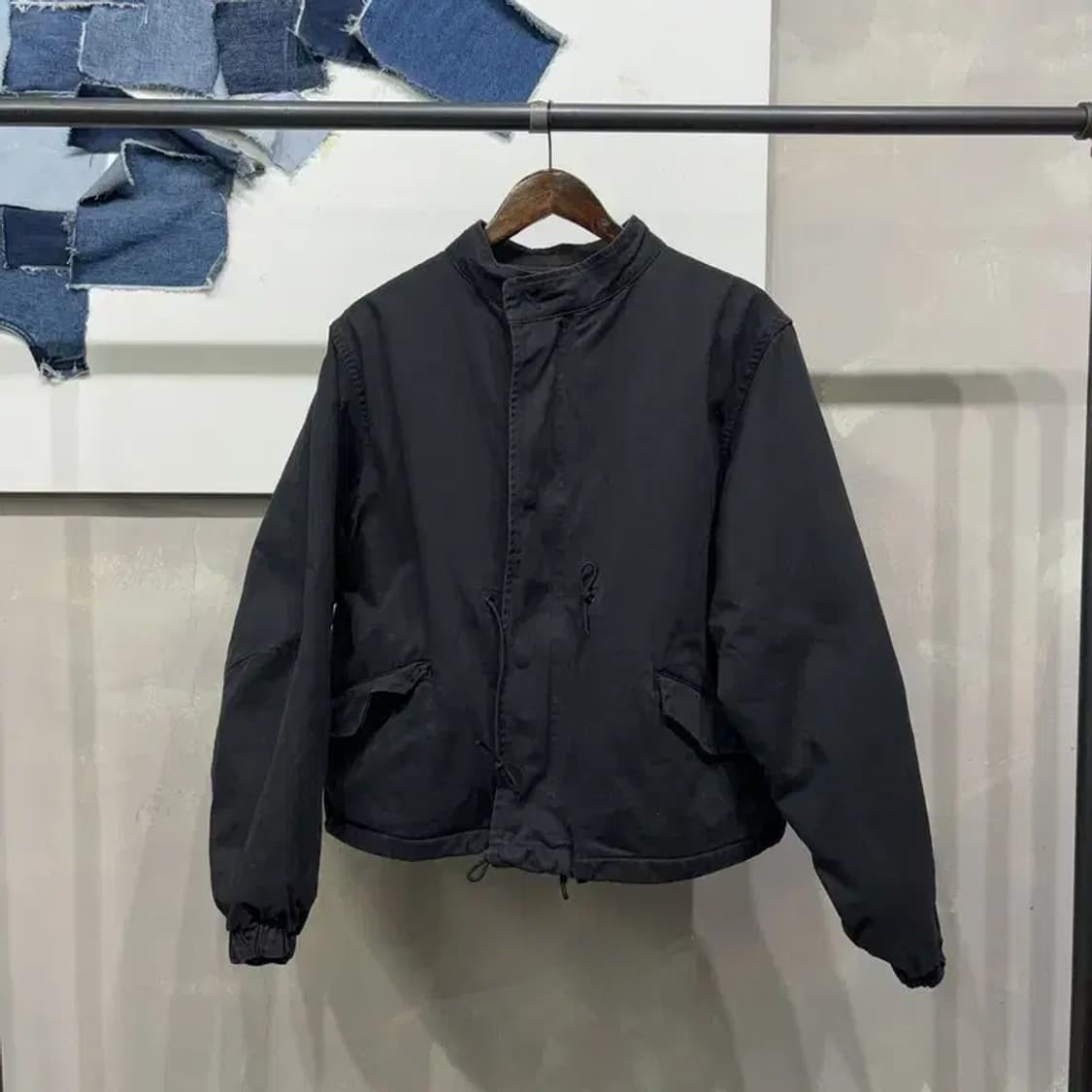 (100) 라퍼지스토어 캐주얼 패디드 크롭 야상 자켓 상품이미지1