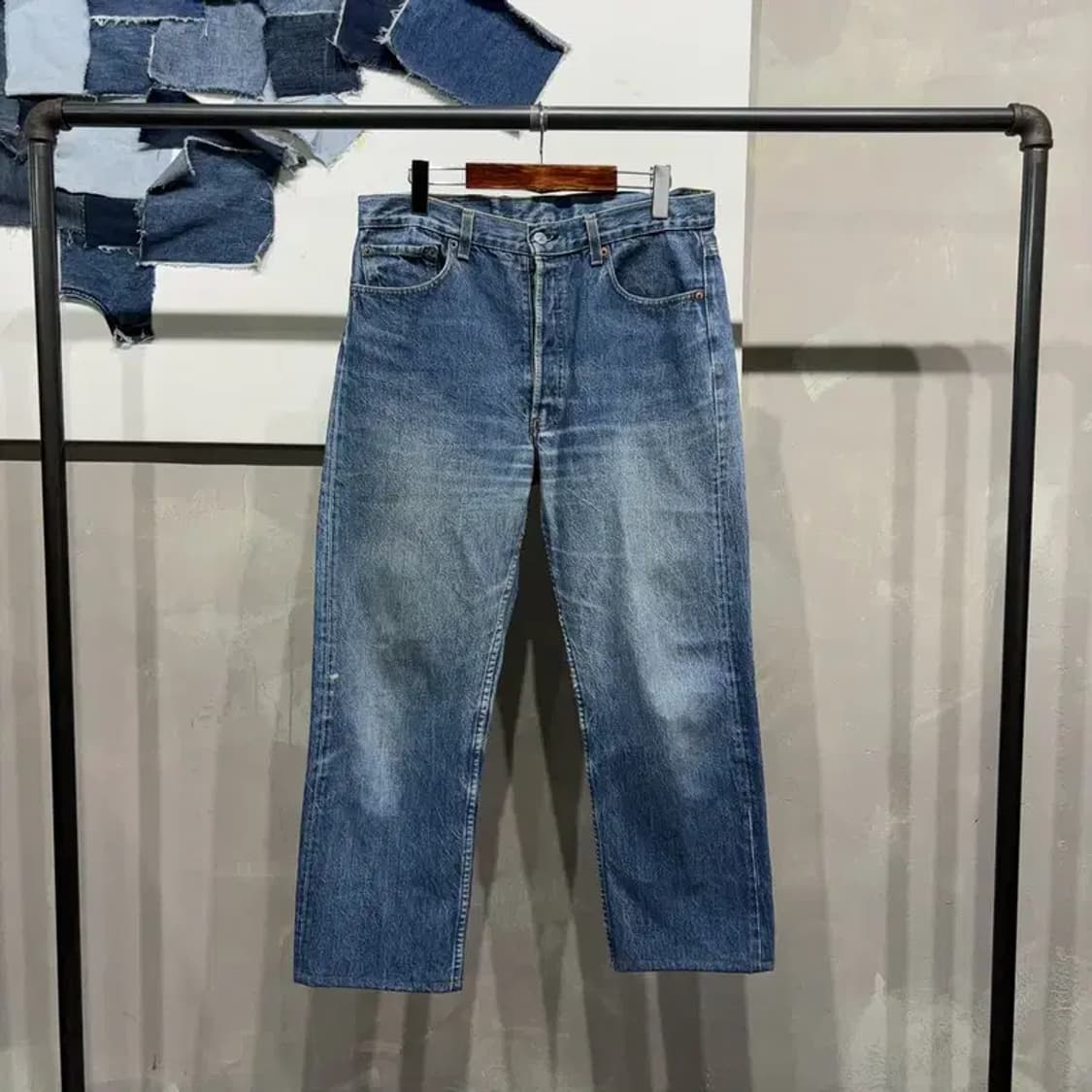 (34인치) 리바이스 501 빈티지 워싱 청바지 데님팬츠 상품이미지1