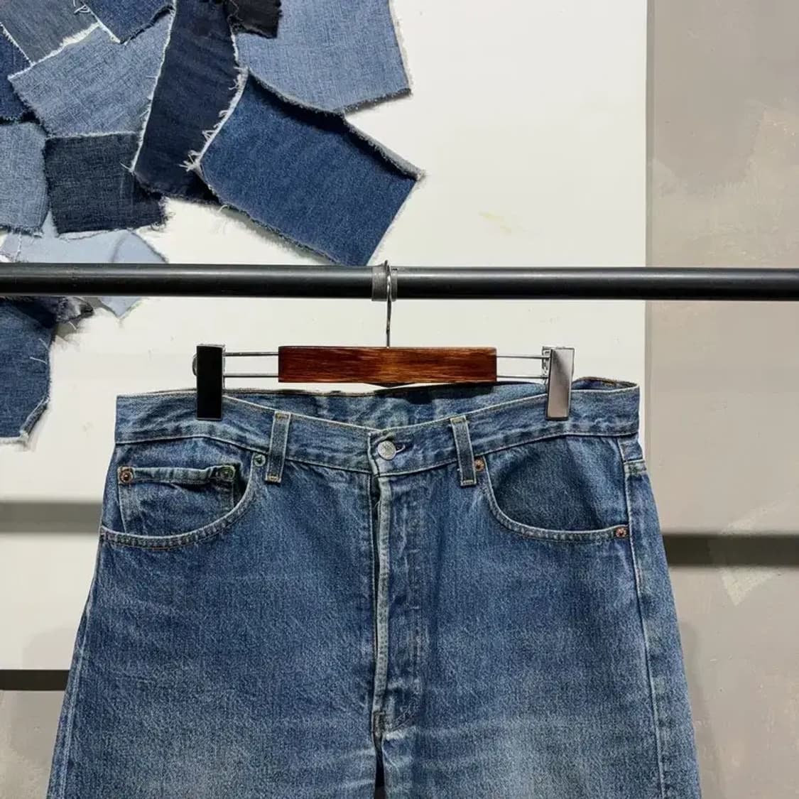 (34인치) 리바이스 501 빈티지 워싱 청바지 데님팬츠 상품이미지2