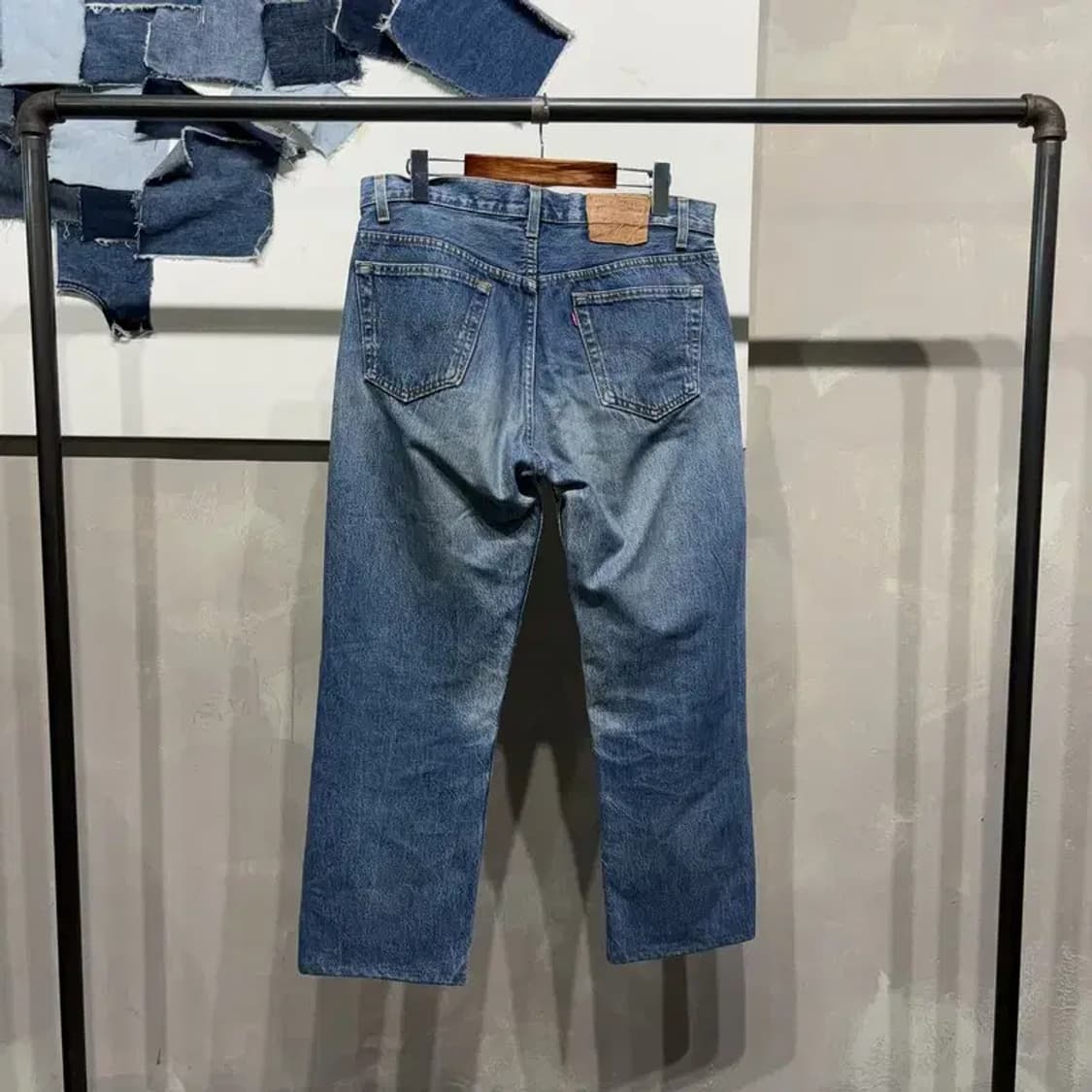 (34인치) 리바이스 501 빈티지 워싱 청바지 데님팬츠 상품이미지3