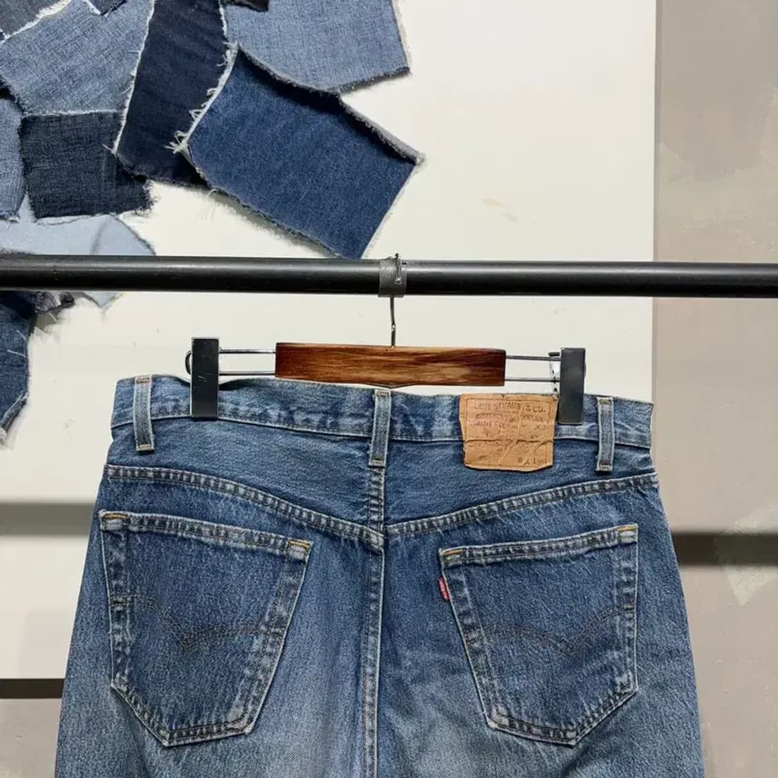 (34인치) 리바이스 501 빈티지 워싱 청바지 데님팬츠 상품이미지4