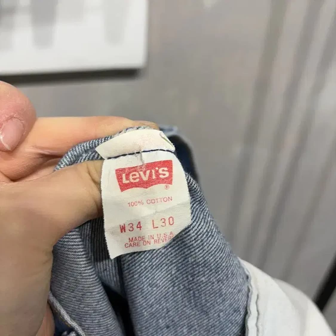 (34인치) 리바이스 501 빈티지 워싱 청바지 데님팬츠 상품이미지5