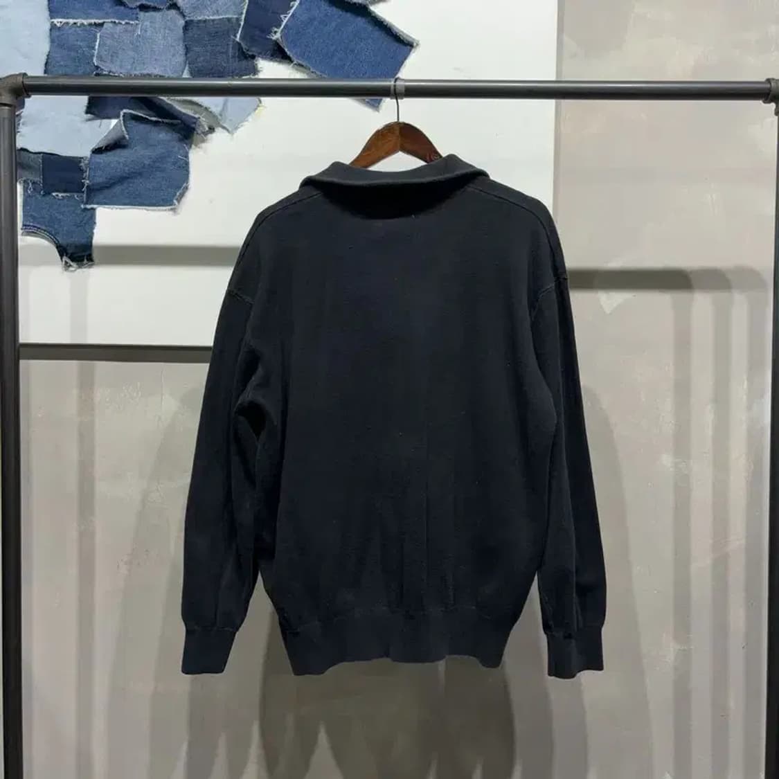 (105) 자라 ZARA 캐주얼 하프집업 블랙 니트 상품이미지4