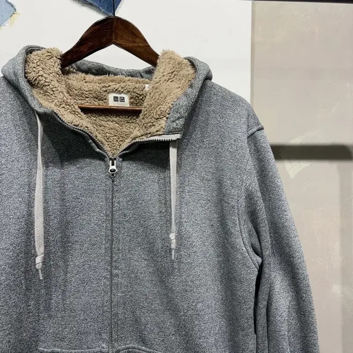 (105) 유니클로 캐주얼 양털 후리스 기모 후드집업 자켓 상품이미지3