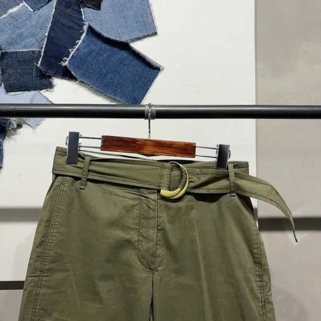 (26인치) 시스템 한섬 여성 캐주얼 벨티드 코튼 팬츠 바지 상품이미지2