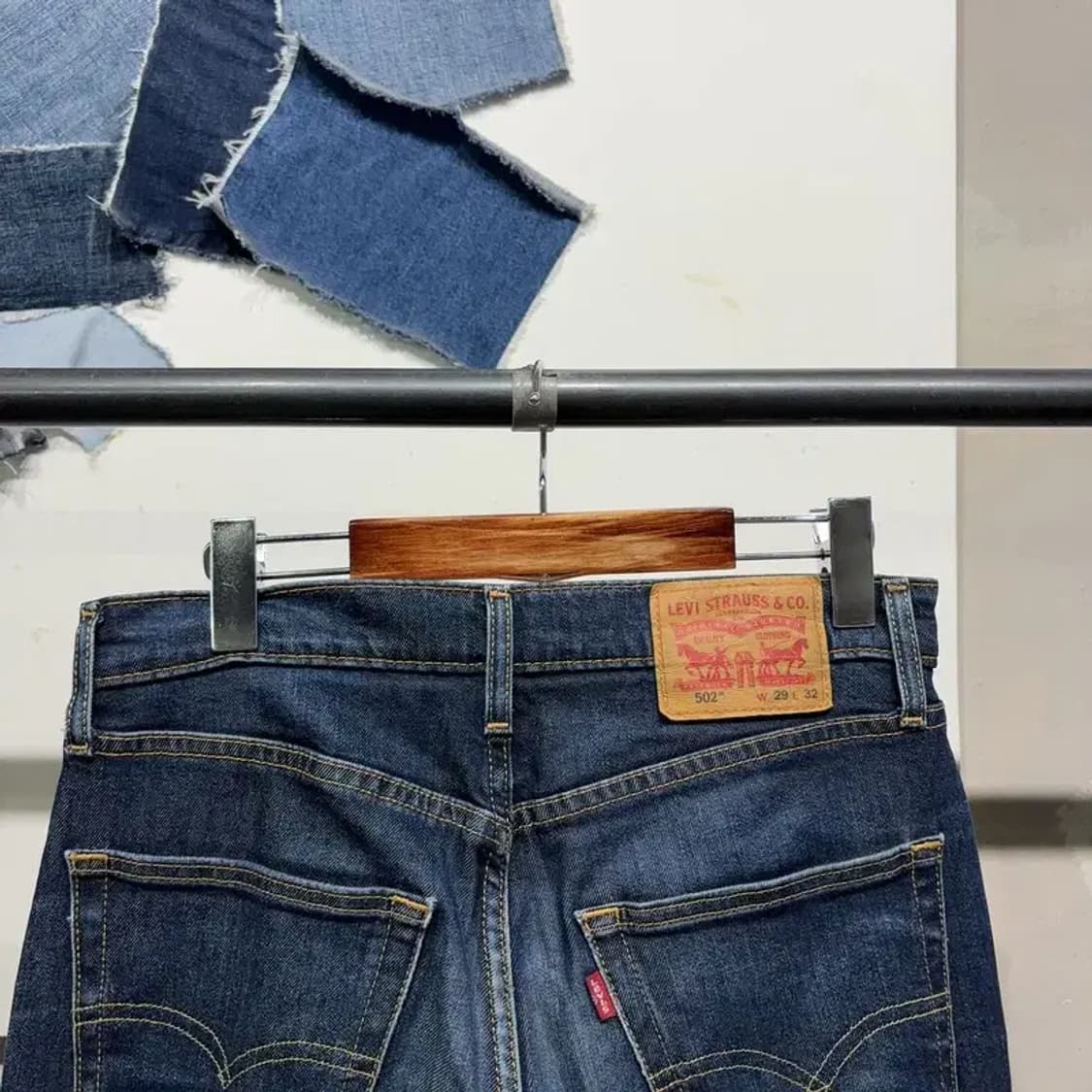 (29인치) 리바이스 502 스판 워싱 진청바지 데님팬츠 상품이미지4