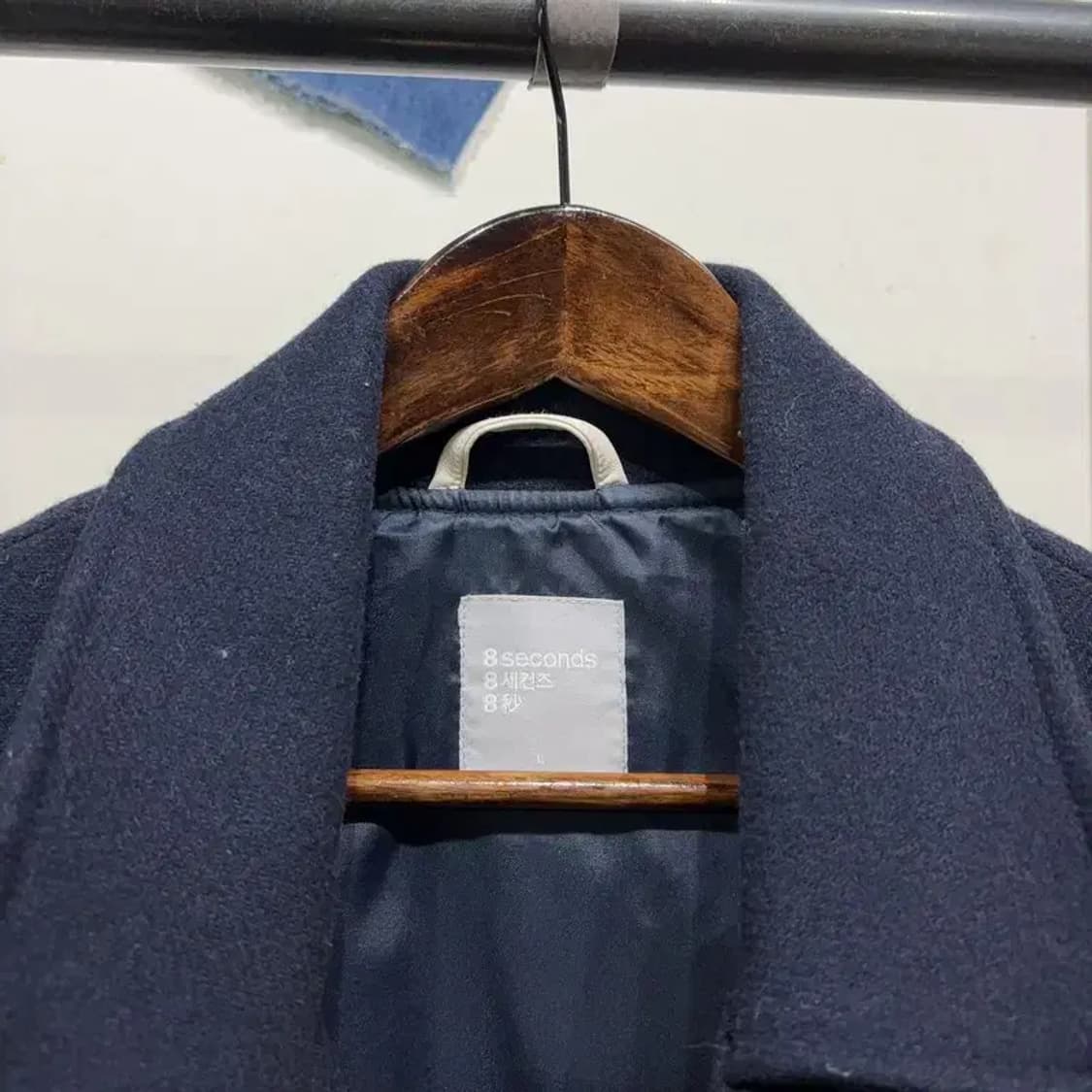 (100) 에잇세컨즈 캐주얼 네이비 야구잠바 바시티 자켓 상품이미지2