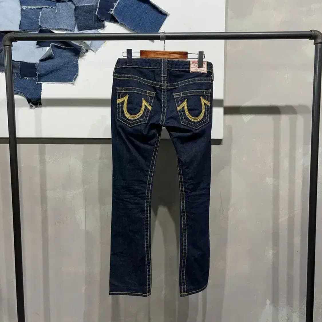 (27인치) 트루릴리젼 여성 레인보우쟈니 빈티지 진청바지 데님팬츠 상품이미지3