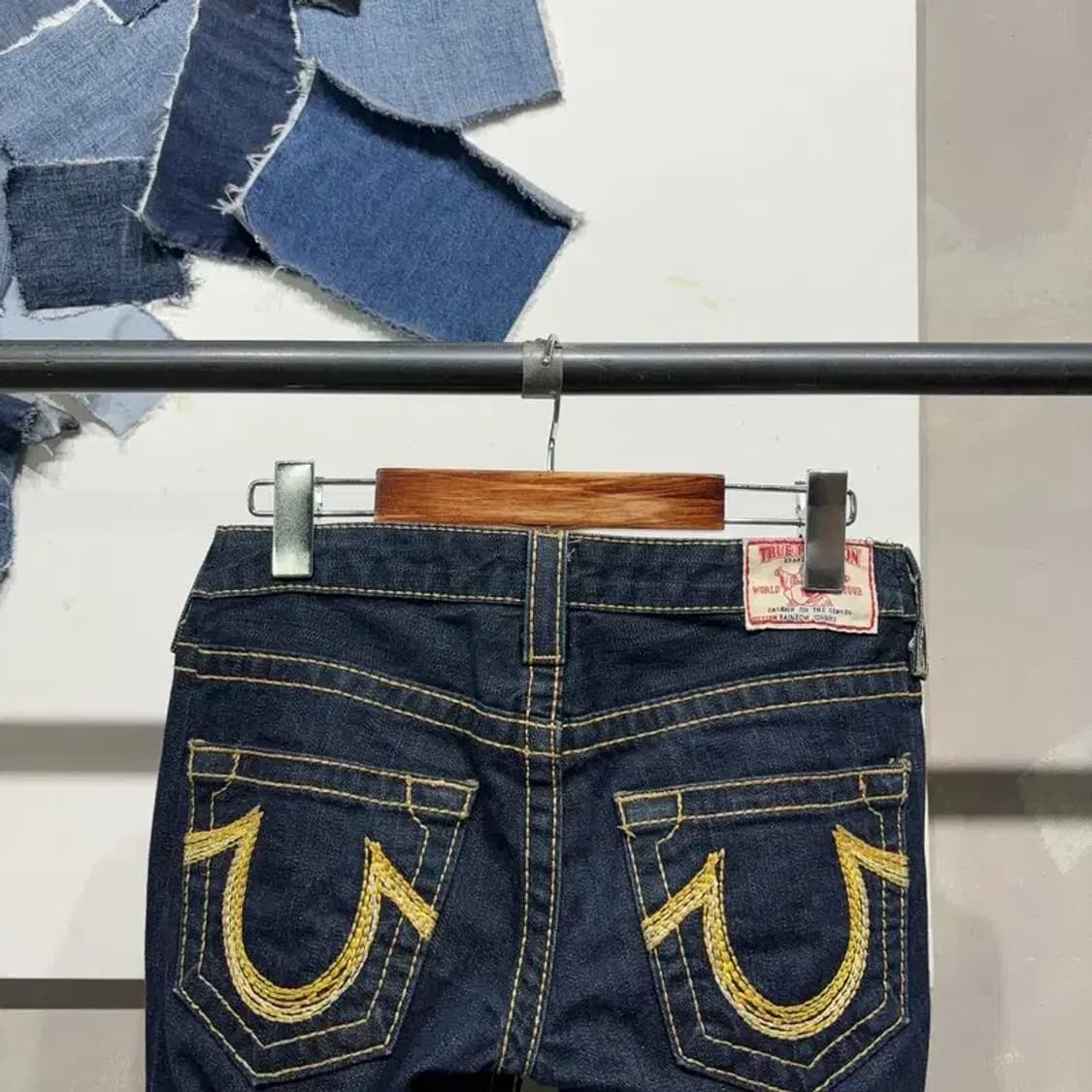 (27인치) 트루릴리젼 여성 레인보우쟈니 빈티지 진청바지 데님팬츠 상품이미지4