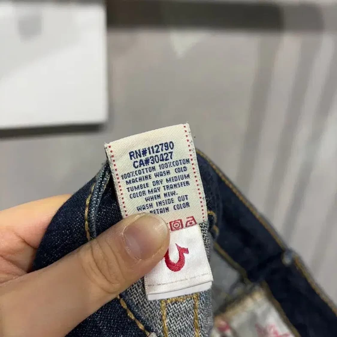 (27인치) 트루릴리젼 여성 레인보우쟈니 빈티지 진청바지 데님팬츠 상품이미지6