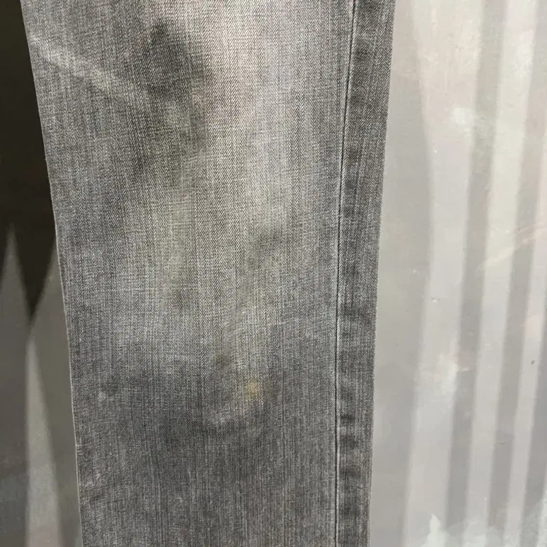 (32인치) 지오다노 빈티지 스트레이트핏 워싱 흑청바지 데님팬츠 상품이미지8