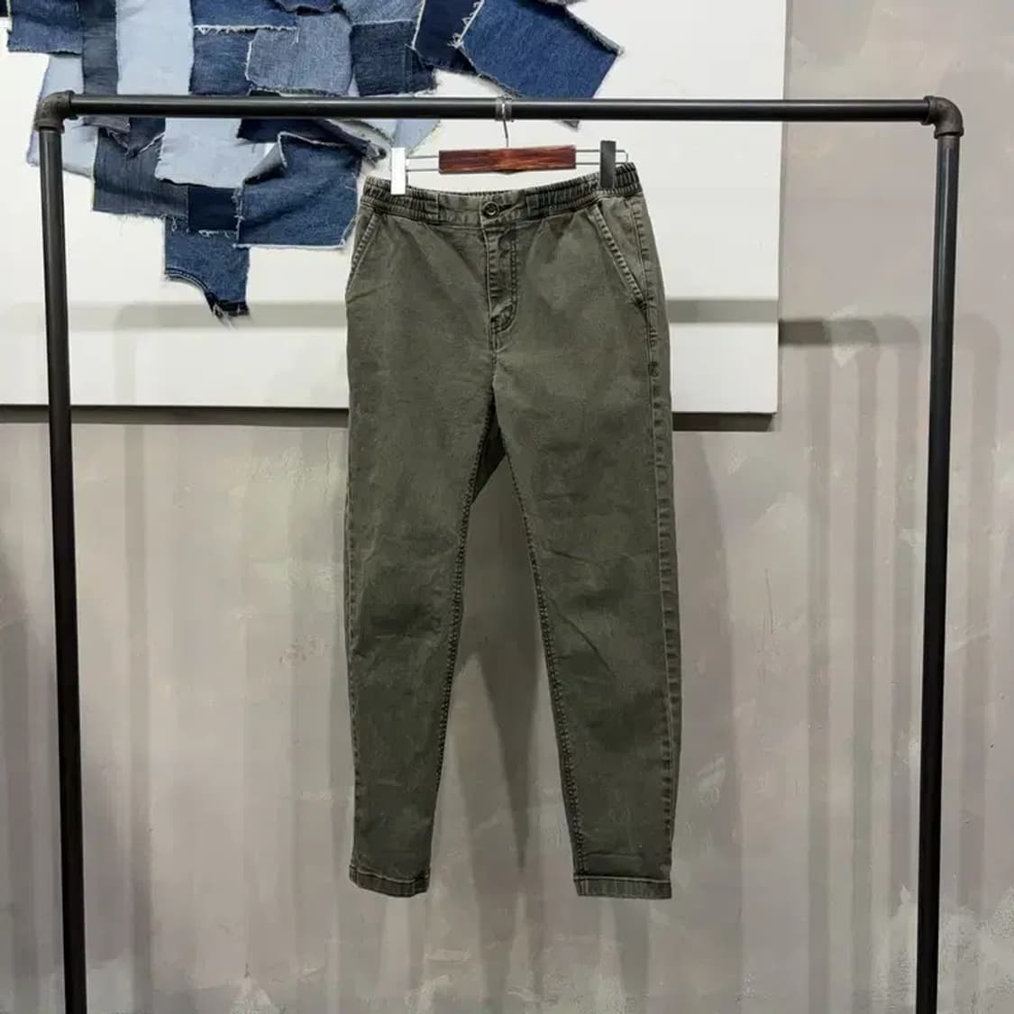 (27~28인치) 버커루 여성 빈티지 피그먼트 밴딩 팬츠 바지 상품이미지1