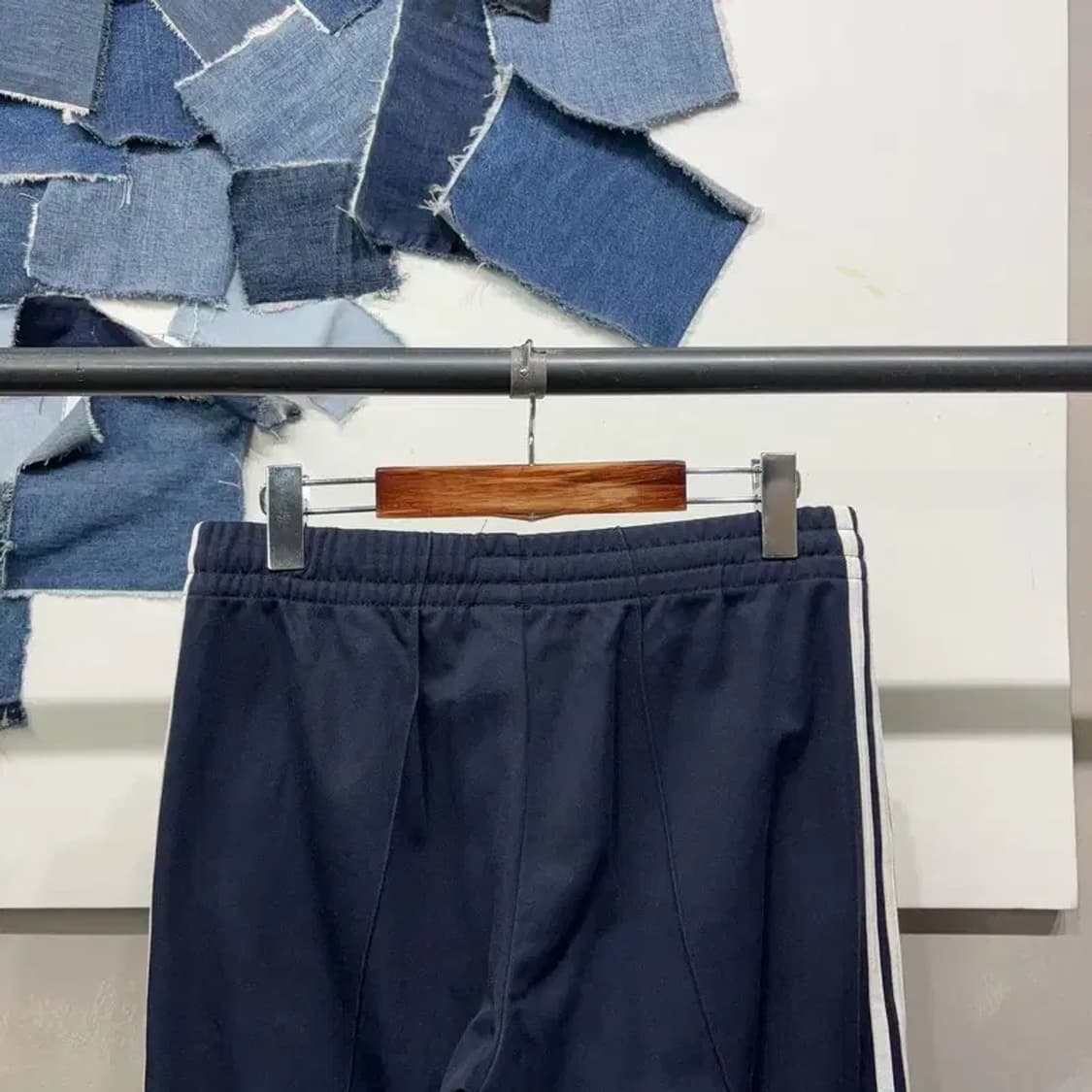 (28~30인치) 아디다스 캐주얼 유로파 네이비 밴딩 트레이닝팬츠 바지 상품이미지4