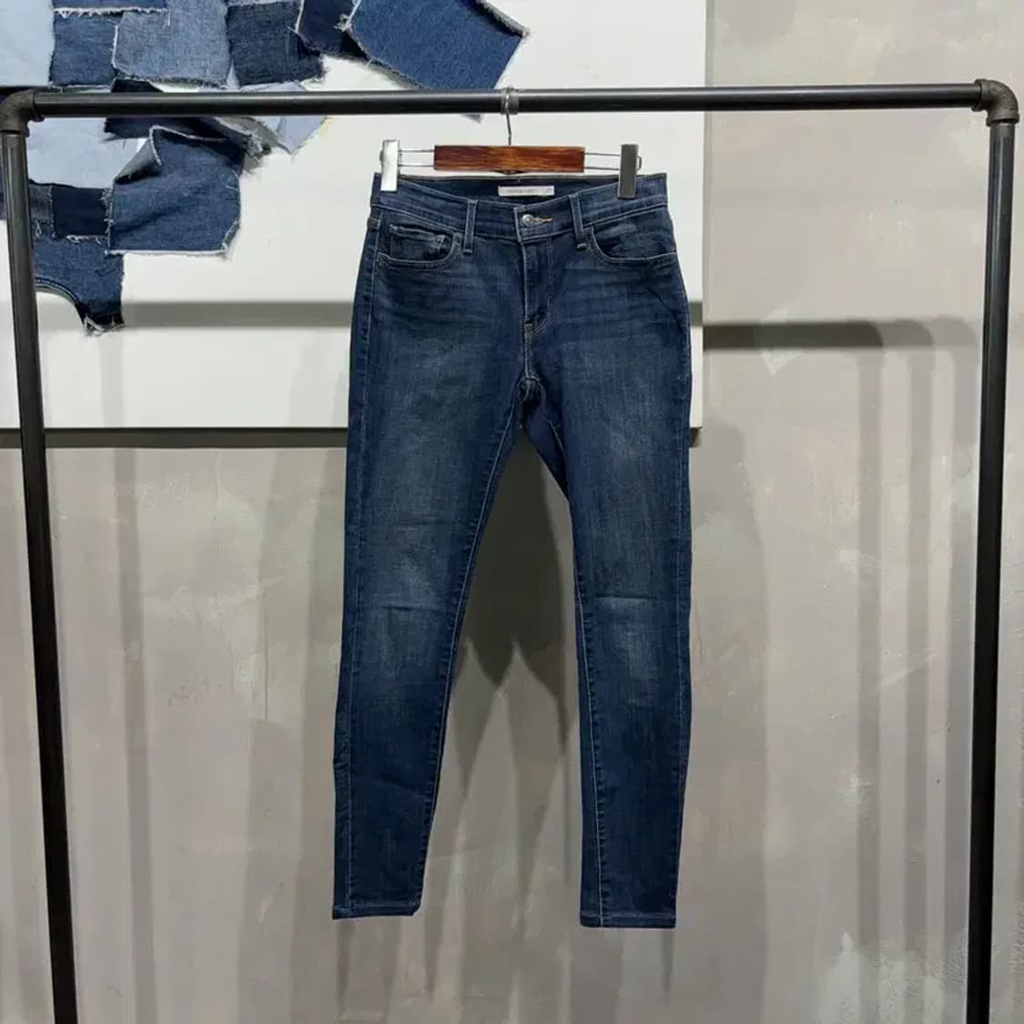 (27인치) 리바이스 710 여성 슈퍼스키니 스판 진청바지 데님팬츠 상품이미지1