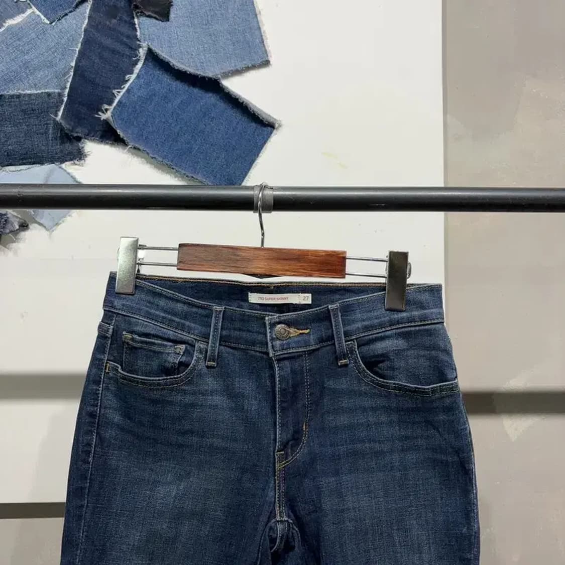 (27인치) 리바이스 710 여성 슈퍼스키니 스판 진청바지 데님팬츠 상품이미지2