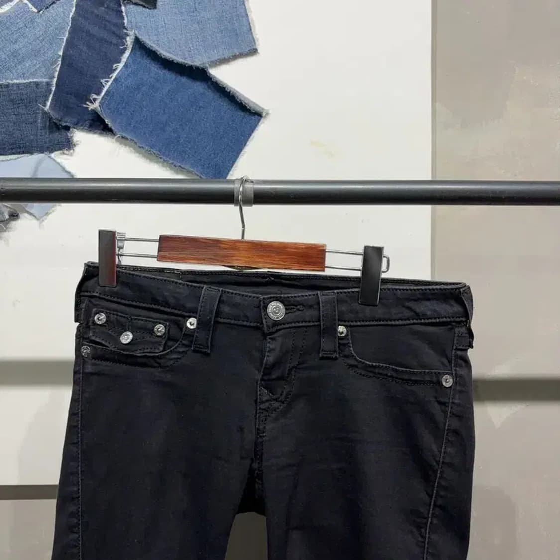 (28인치) 트루릴리젼 여성 스키니 스판 흑청바지 블랙진 상품이미지2