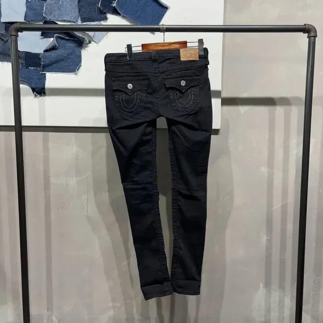 (28인치) 트루릴리젼 여성 스키니 스판 흑청바지 블랙진 상품이미지3