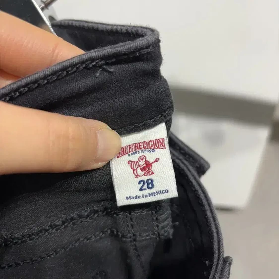 (28인치) 트루릴리젼 여성 스키니 스판 흑청바지 블랙진 상품이미지5