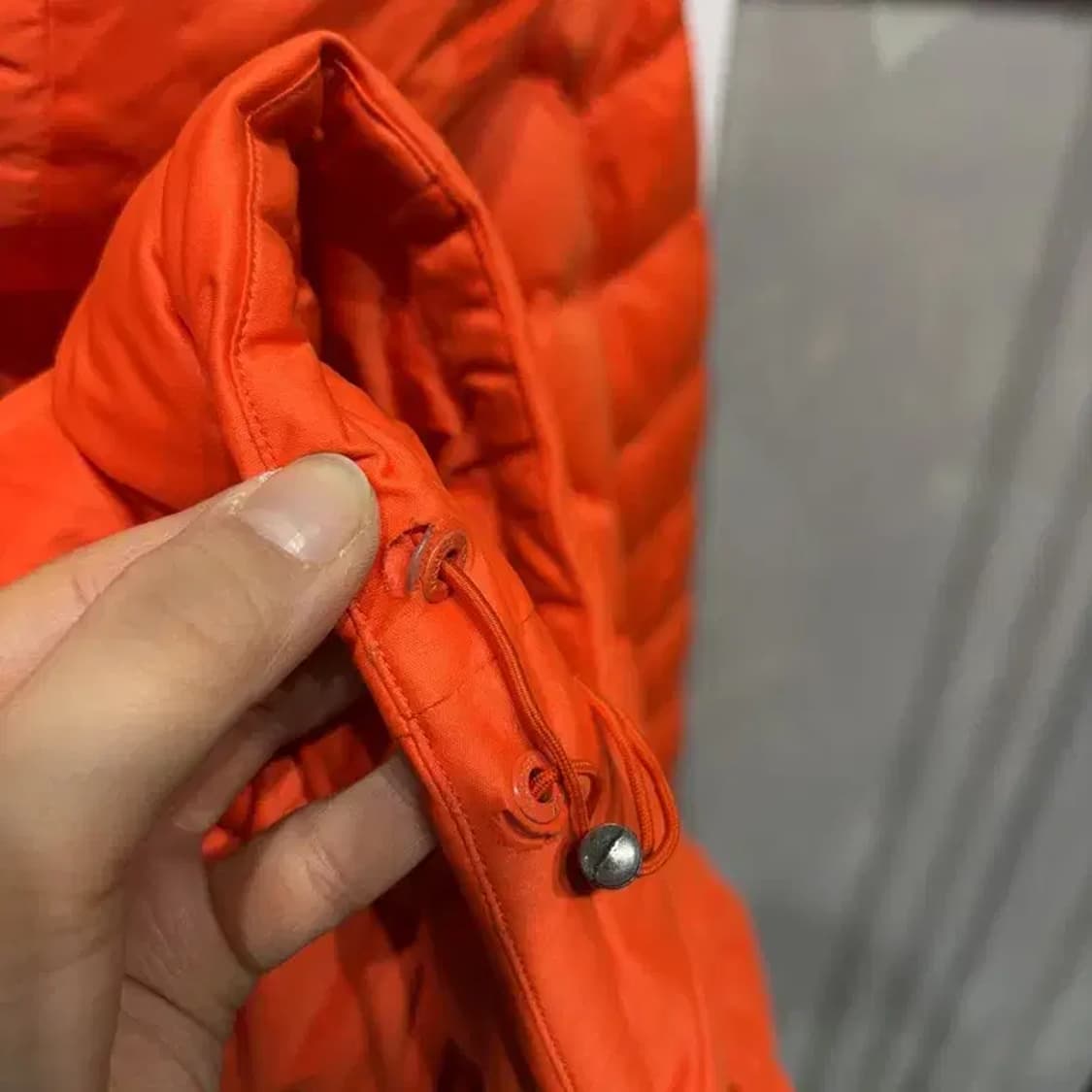 (100) 라코스테 캐주얼 자수 구스다운 거위털 오렌지 경량패딩 상품이미지6