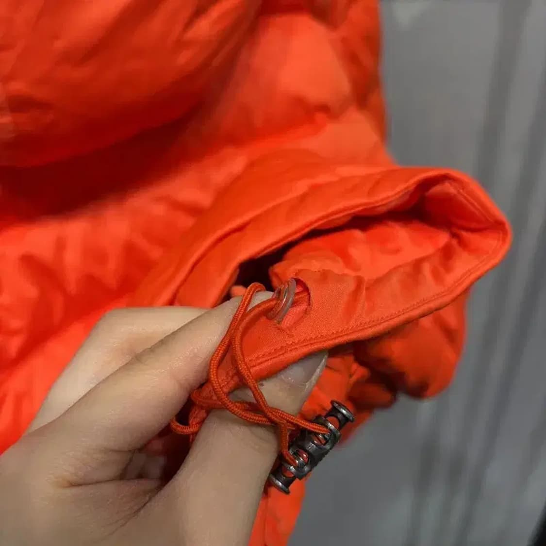 (100) 라코스테 캐주얼 자수 구스다운 거위털 오렌지 경량패딩 상품이미지7