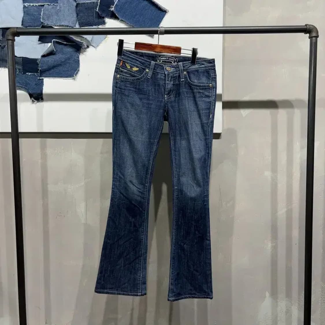 (26인치) 로빈슨진 여성 Y2K 빈티지 진청바지 데님팬츠 상품이미지1