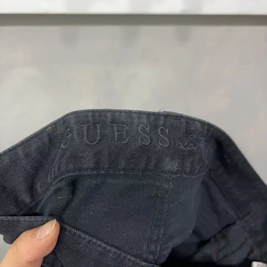 (29인치) 게스 여성 캐주얼 스판 흑청바지 블랙진 상품이미지5