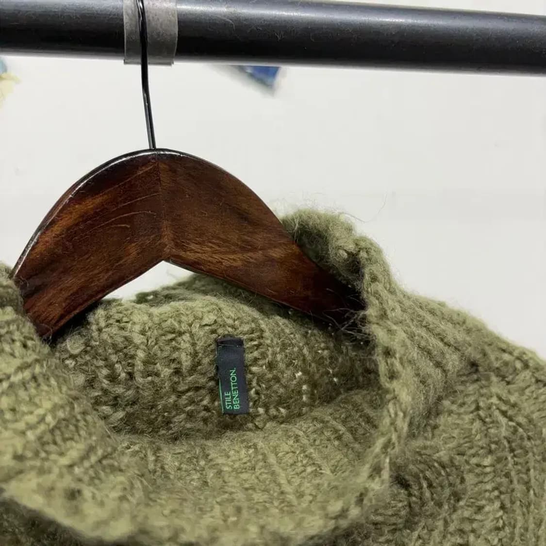 (95) 베네통 여성 캐주얼 울 모헤어 판초 니트 상품이미지2