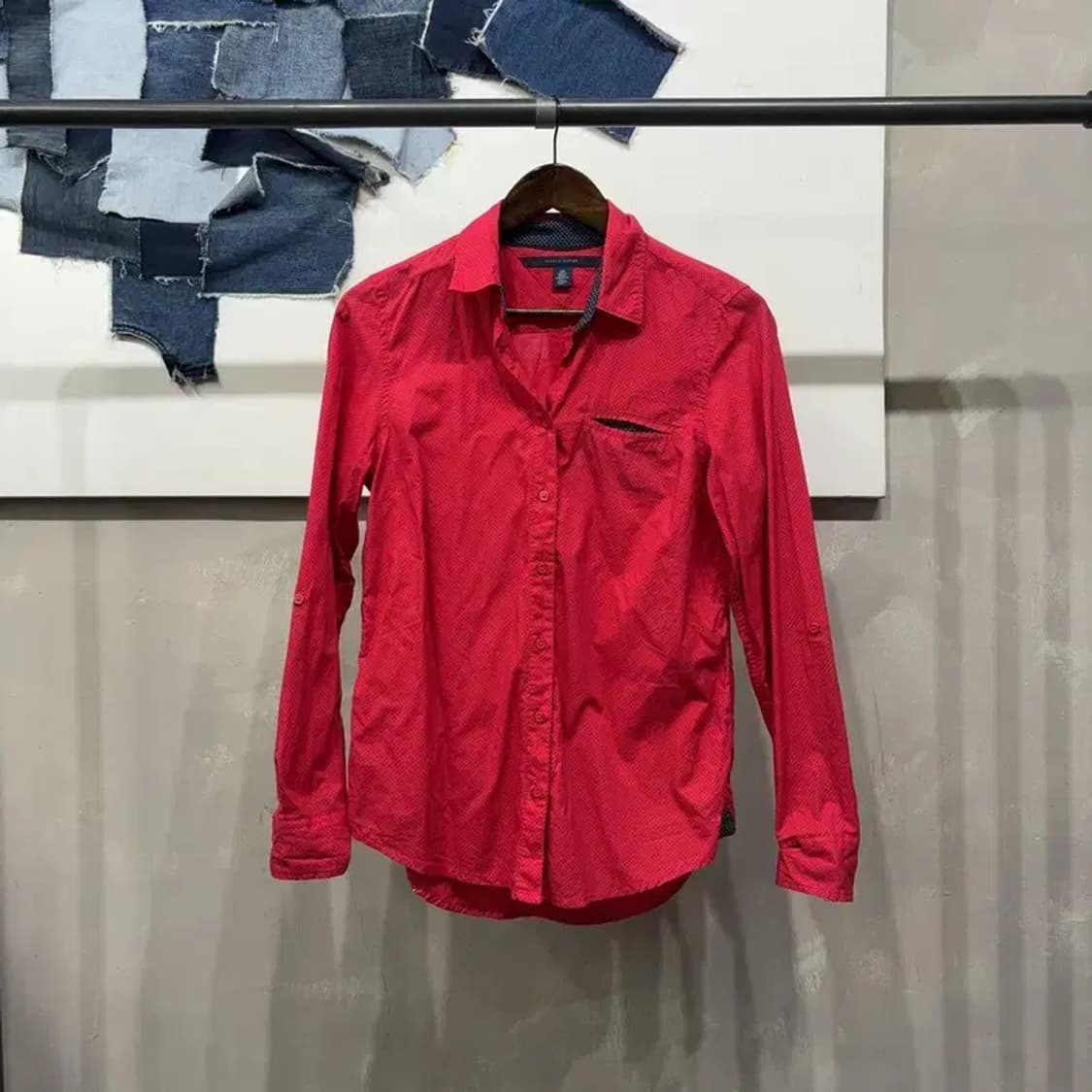 (85) 타미힐피거 여성 캐주얼 도트 패턴 셔츠 남방 상품이미지1