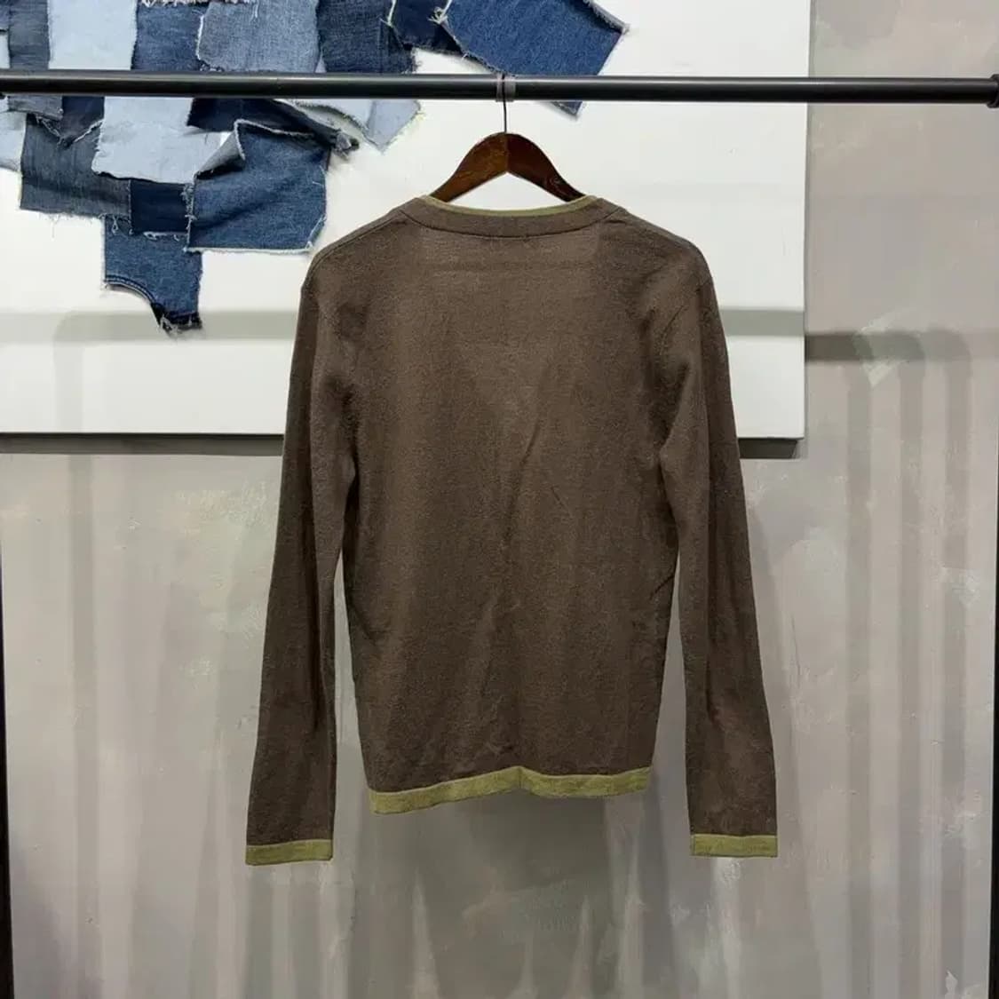 (95) 에드윈 캐주얼 앙고라 울 배색 가디건 상품이미지4