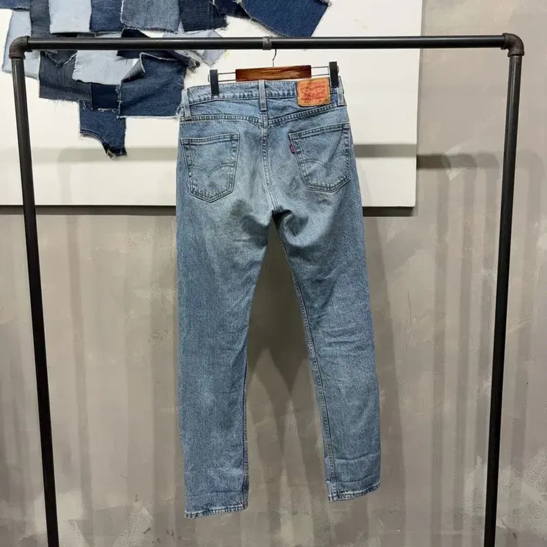 (29인치) 리바이스 513 캐주얼 약스판 워싱 연청바지 데님팬츠 상품이미지3