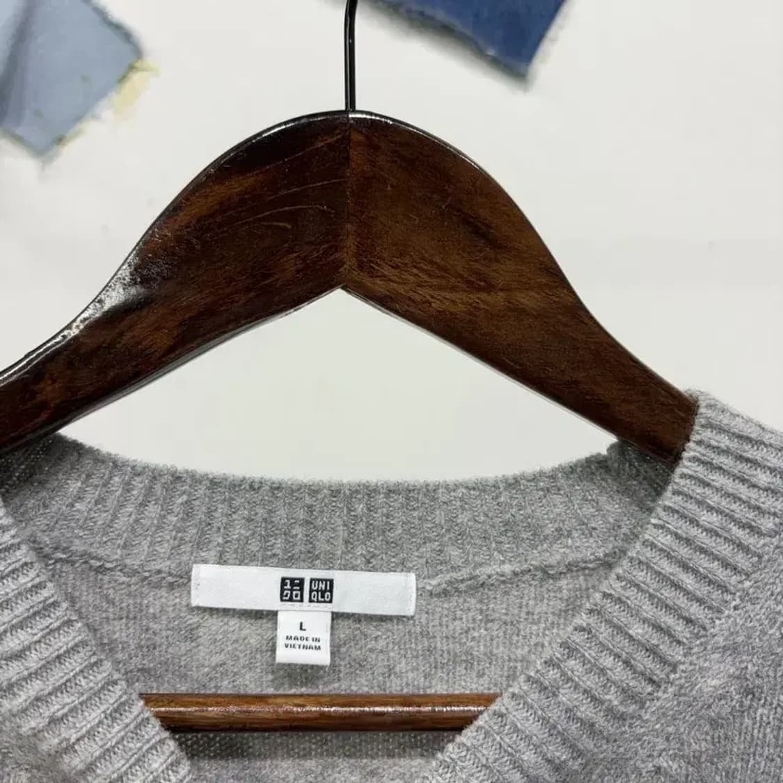 (100) 유니클로 여성 캐주얼 베이직 울 라운드 니트 상품이미지2